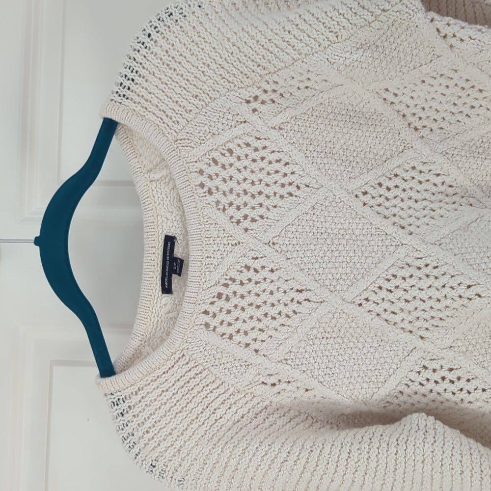 American Eagle Outfitters off-white chunky Sweater - Picture 3 of 13